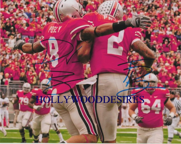 TERRELLE PRYOR AND DEVIER POSEY SIGNED 8x10 PHOTO OHIO STATE