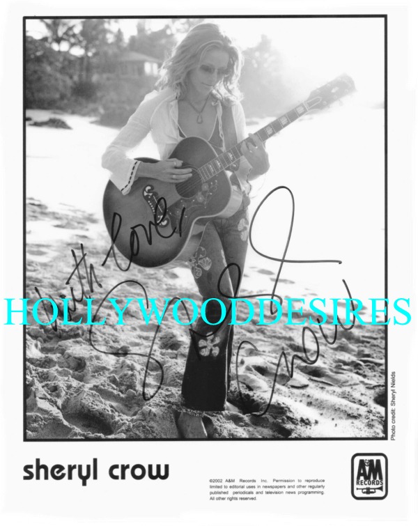 SHERYL CROW SIGNED AUTOGRAPHED 8x10 STUDIO PROMO PHOTO  ALL I WANNA DO